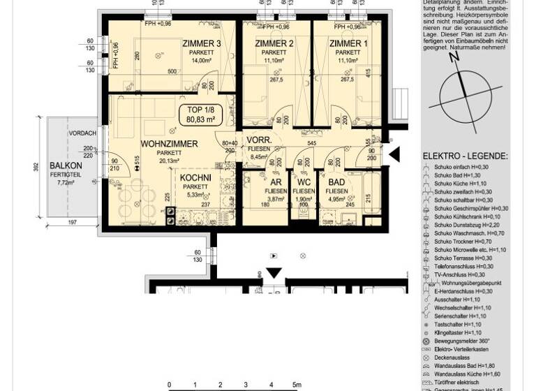 Wohnung zur Miete 958 € 4 Zimmer 80,8 m²<br/>Wohnfläche Aubauerweg, Kirchberg an der Pielach Kirchberg an der Pielach 3204