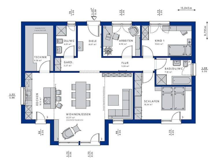 Einfamilienhaus zum Kauf 823.338 € 5 Zimmer 122,1 m² 557 m² Grundstück Pfrondorf Nagold 72202