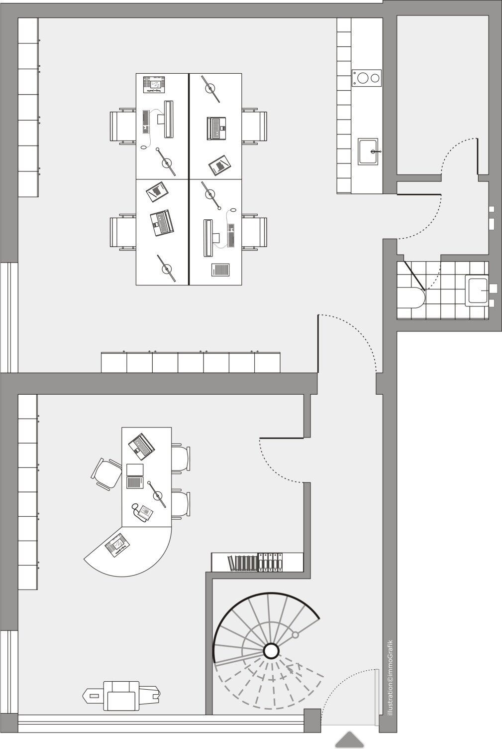 Bürofläche zur Miete 430 € 2 Zimmer 81 m²<br/>Bürofläche Hachen Sundern (Sauerland) 59846