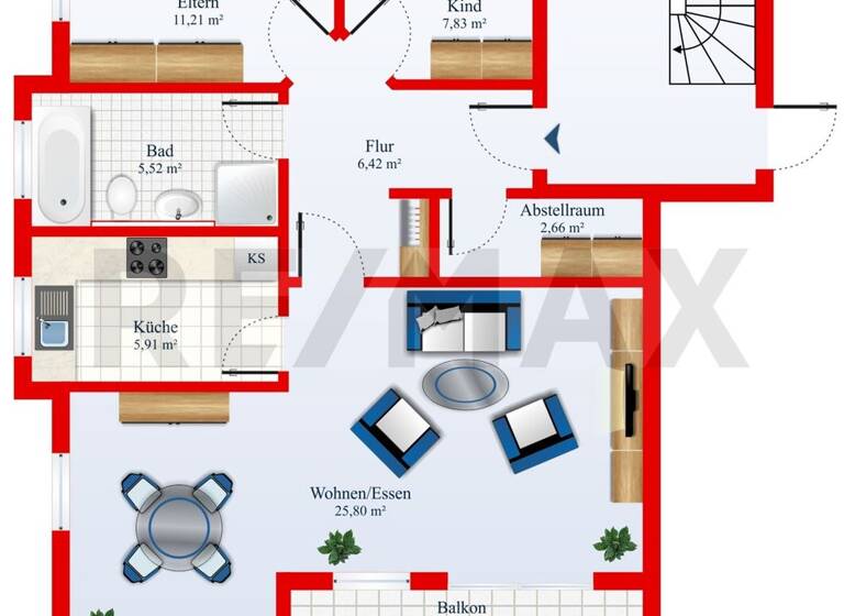 Wohnung zum Kauf 219.000 € 3,5 Zimmer 70,2 m² Eislingen 73054