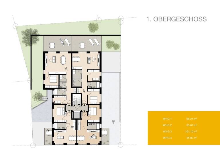 Wohnung zum Kauf - Erstbezug 225.000 € 2 Zimmer 55,9 m² 1. Geschoss Jägersburg Homburg 66424