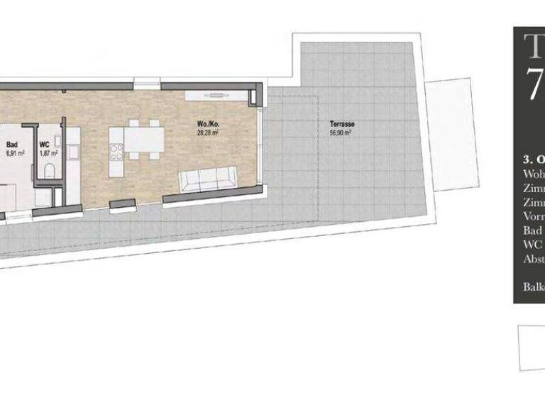 Wohnung zum Kauf - Erstbezug provisionsfrei 669.102 € 3 Zimmer 72,8 m² 3. Geschoss Sankt Leonhard Graz 8010