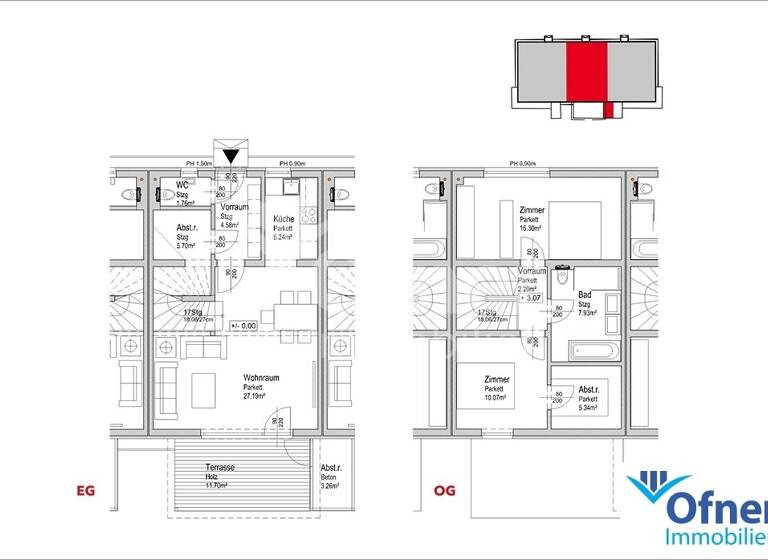 Reihenmittelhaus zum Kauf - Erstbezug provisionsfrei 340.000 € 3 Zimmer 85,7 m² Bärnbach 8572