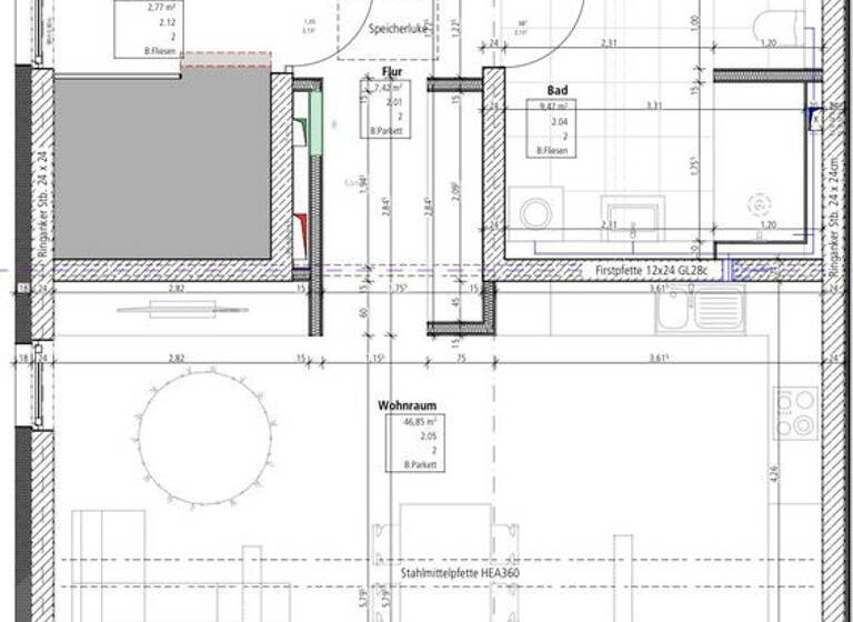 Wohnung zur Miete 1.300 € 3 Zimmer 107 m²<br/>Wohnfläche Dachgeschoss, 1.<br/>Geschoss Burbach Marxzell 76359