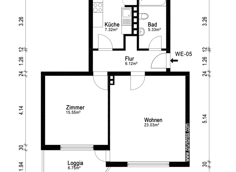 Wohnung zum Kauf provisionsfrei 199.000 € 2 Zimmer 58,3 m² 2. Geschoss Thomas-Mann-Straße 27 Neu Schwachhausen Bremen 28213