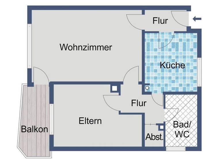 Wohnung zur Miete 495 € 2 Zimmer 63,8 m² 2. Geschoss frei ab 01.07.2026 Am Schützenhof 25 Niederzwehren Kassel 34134
