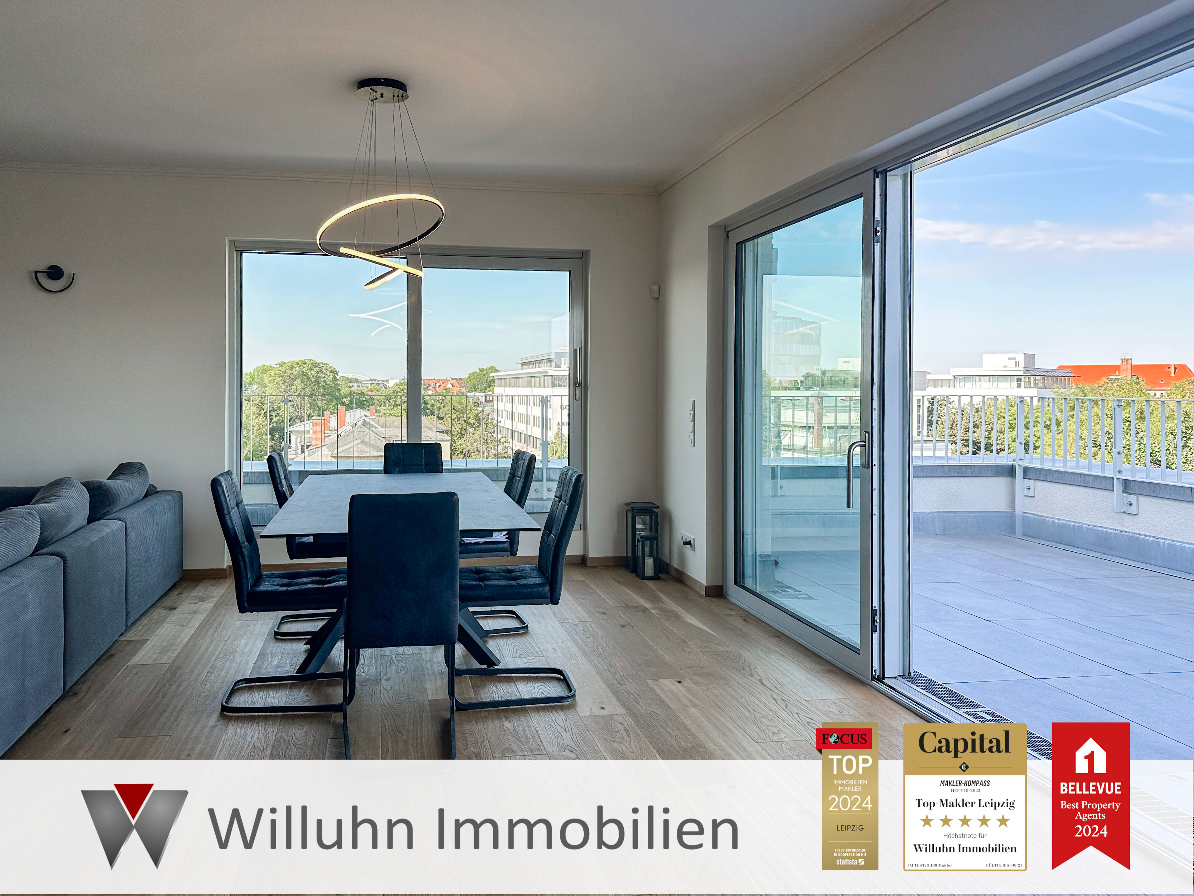 Penthouse zur Miete 2.415,15 € 5 Zimmer 178,9 m²<br/>Wohnfläche 5.<br/>Geschoss 01.11.2024<br/>Verfügbarkeit Gohlis - Süd Leipzig 04155