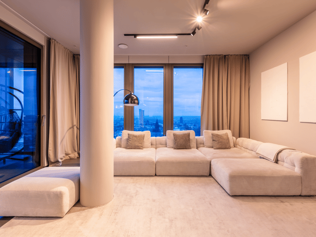 Wohnung zur Miete 6.220 € 3 Zimmer 136,4 m² 27. Geschoss frei ab 01.11.2026 Innenstadt Frankfurt am Main 60315
