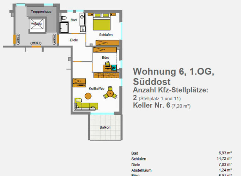 Wohnung zum Kauf - Erstbezug 466.700 € 3 Zimmer 72 m² 1. Geschoss Ingolstadt 85057