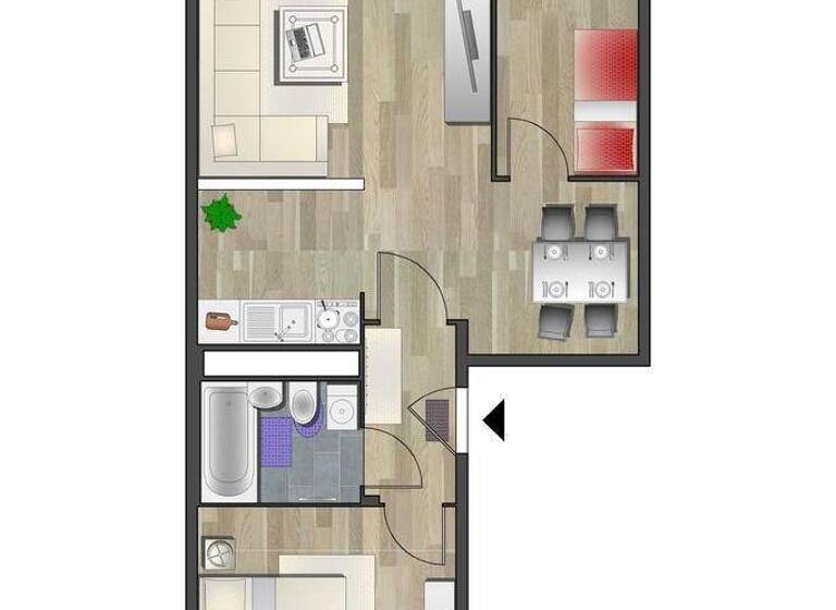 Wohnung zur Miete 343 € 3 Zimmer 56,2 m² 2. Geschoss Albert-Köhler-Str. 53 Morgenleite Chemnitz 09122