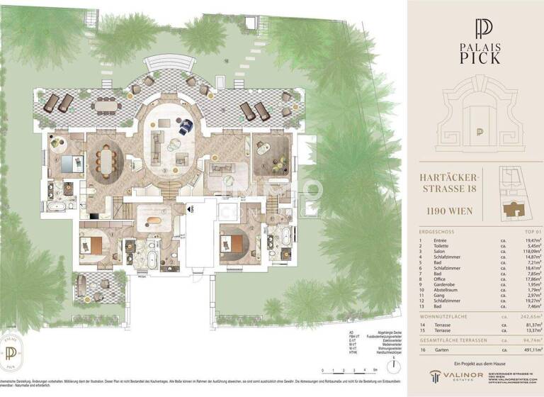 Wohnung zum Kauf - Erstbezug 5 Zimmer 242 m² Wien 1190