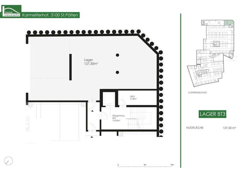 Lagerhalle zur Miete - Erstbezug provisionsfrei 827 € 127,3 m² Lagerfläche Julius Raab-Promenade 31-35 St. Pölten 3100