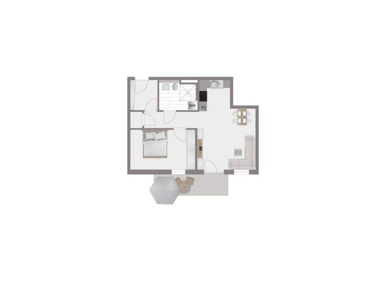 Wohnung zum Kauf 319.520 € 2 Zimmer 59 m² Honsolgen Buchloe / Honsolgen 86807