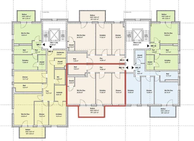Wohnung zum Kauf provisionsfrei als Kapitalanlage geeignet 370.374 € 3 Zimmer 83,2 m² Zeitzer Straße 2 Löbstedt Jena 07743