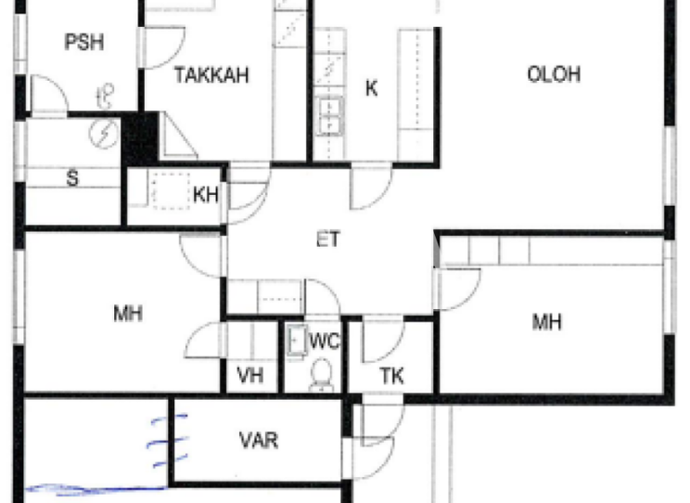 Einfamilienhaus zum Kauf 69.000 € 5 Zimmer 95 m² 2.500 m² Grundstück Meltauksentie 20A Pello 95700