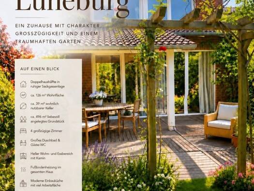 Doppelhaushälfte zum Kauf 490.000 € 4 Zimmer 126 m² 496 m² Grundstück Häcklingen Lüneburg 21335