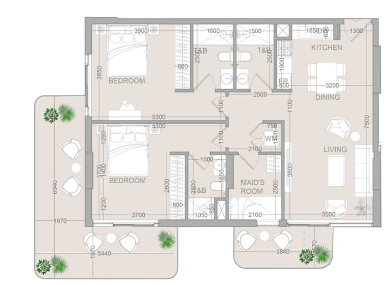 Wohnung zum Kauf - Erstbezug provisionsfrei 419.159 € 3 Zimmer 115,5 m² Dubai