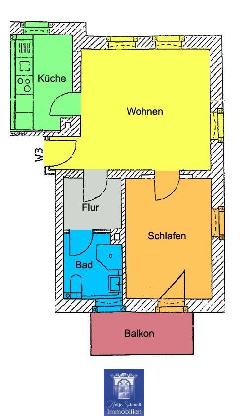 Wohnung zum Kauf 75.000 € 2 Zimmer 43,4 m²<br/>Wohnfläche Freital Freital 01705