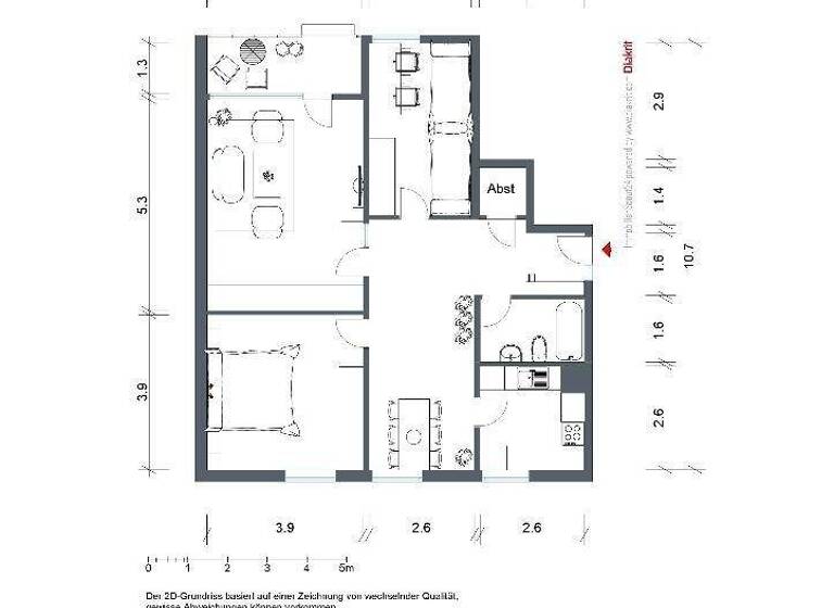 Wohnung zur Miete nur mit Wohnberechtigungsschein 456 € 3 Zimmer 80,1 m² 3. Geschoss Eggersten Ring 28 Kreuztal 57223