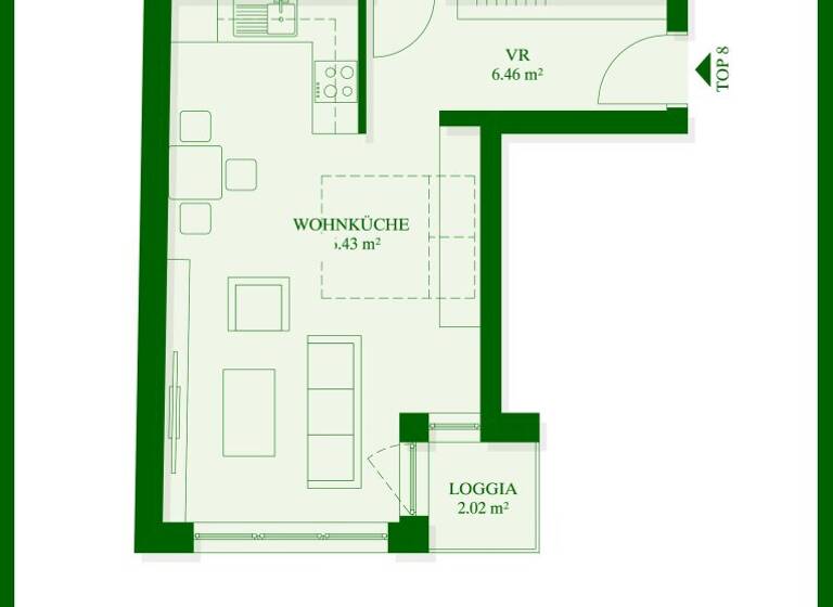 Studio zum Kauf - Erstbezug 217.431 € 1 Zimmer 39,5 m² 1. Geschoss Leopoldigasse Wien 1230