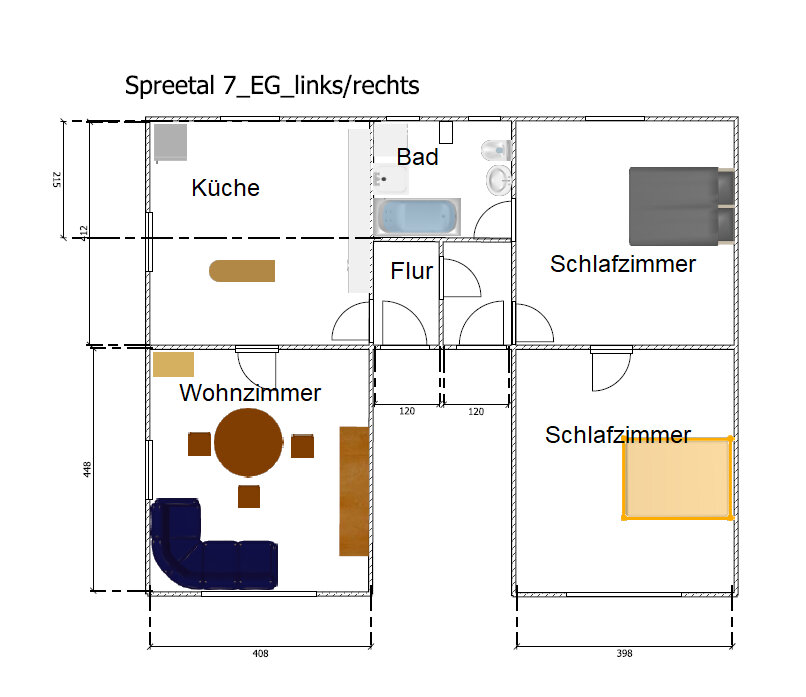 Wohnung zur Miete 445 € 3 Zimmer 77,5 m²<br/>Wohnfläche EG<br/>Geschoss Spreetal 7 Großpostwitz Großpostwitz 02692