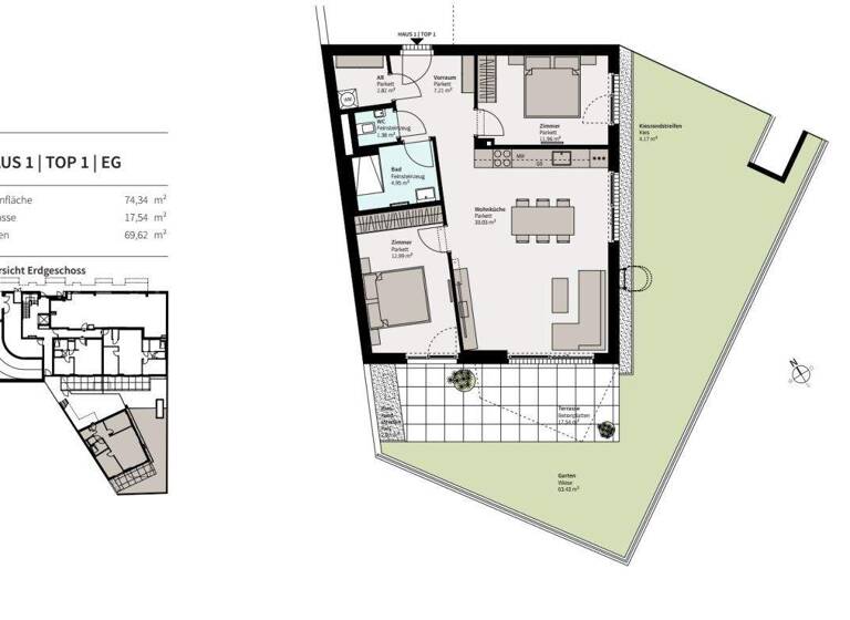 Wohnung zum Kauf 468.000 € 3 Zimmer 74,4 m² Erzherzog Karl Strasse 74 Wien 1220