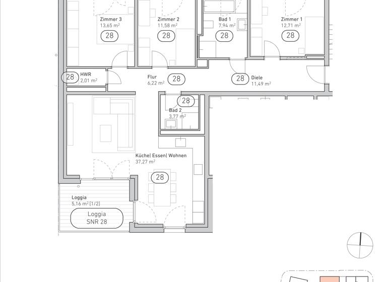 Wohnung zum Kauf provisionsfrei 525.000 € 4 Zimmer 111,8 m²<br/>Wohnfläche 4.<br/>Geschoss Herber-Belser-Ring Hochstadt Maintal 63477