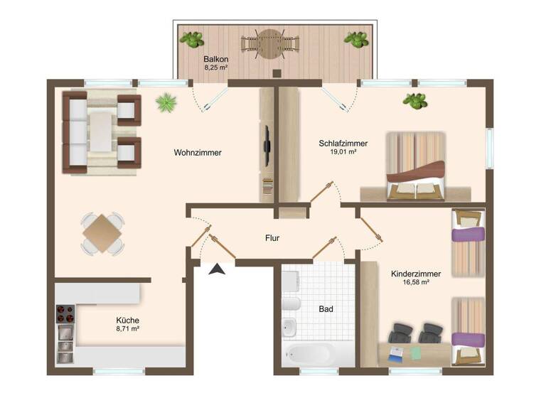 Penthouse zur Miete 860 € 3 Zimmer 86 m² 4. Geschoss frei ab 15.04.2026 Müllheim Müllheim im Markgräflerland 79379