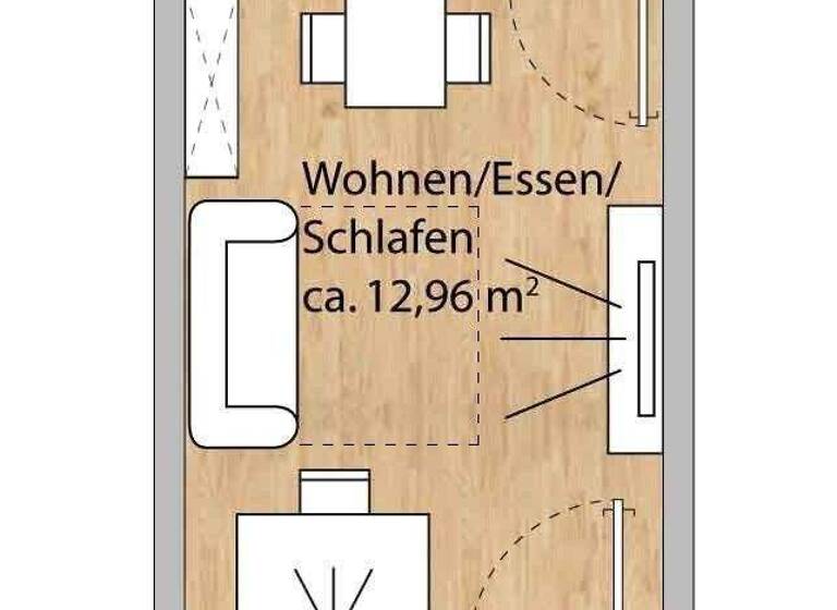 Studio zum Kauf 89.900 € 1 Zimmer 20,1 m² Kasernenviertel Regensburg 93055