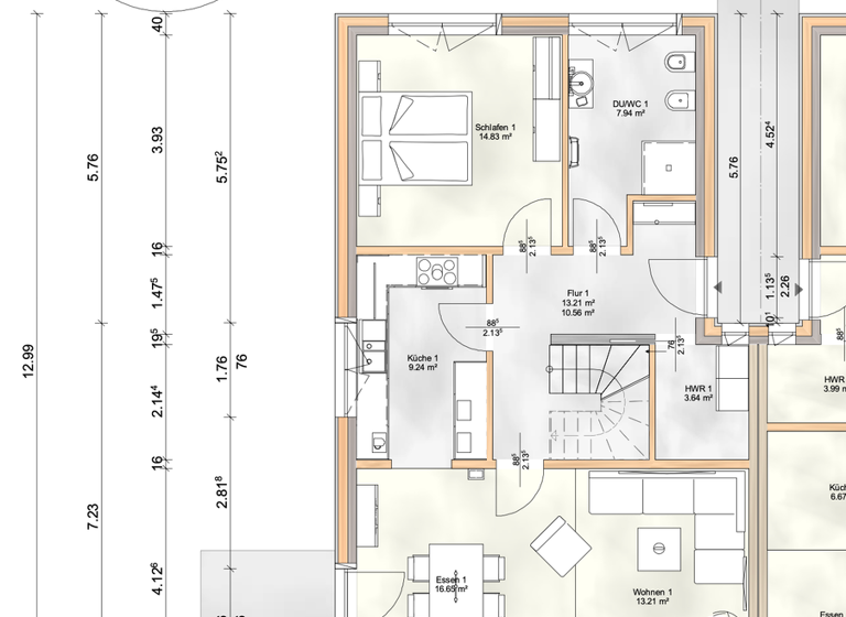 Reihenendhaus zur Miete - Erstbezug 1.450 € 5 Zimmer 148 m² frei ab 01.05.2026 Zum Morgentor Barchfeld Barchfeld-Immelborn 36456
