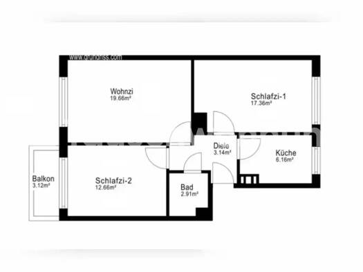 Wohnung zur Miete Tauschwohnung 1.300 € 3 Zimmer 68 m² 3. Geschoss Alsterdorf Hamburg 22081