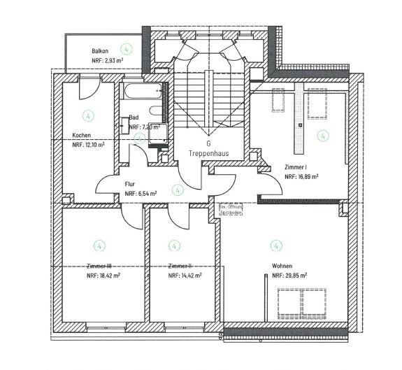 Wohnung zum Kauf provisionsfrei 356.550 € 4 Zimmer 113 m²<br/>Wohnfläche 3.<br/>Geschoss Großzschocher Leipzig 04249