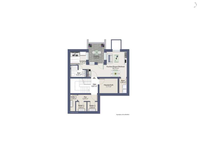 Wohnung zum Kauf provisionsfrei 255.000 € 2 Zimmer 35,9 m² UG Malteserordensstraße 13 St. Georgen Freiburg im Breisgau 79111