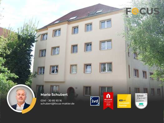 Wohnung zur Miete 790 € 2 Zimmer 52,8 m² 4. Geschoss frei ab 01.01.2027 Anhalter Straße 24 a Eutritzsch Leipzig 04129