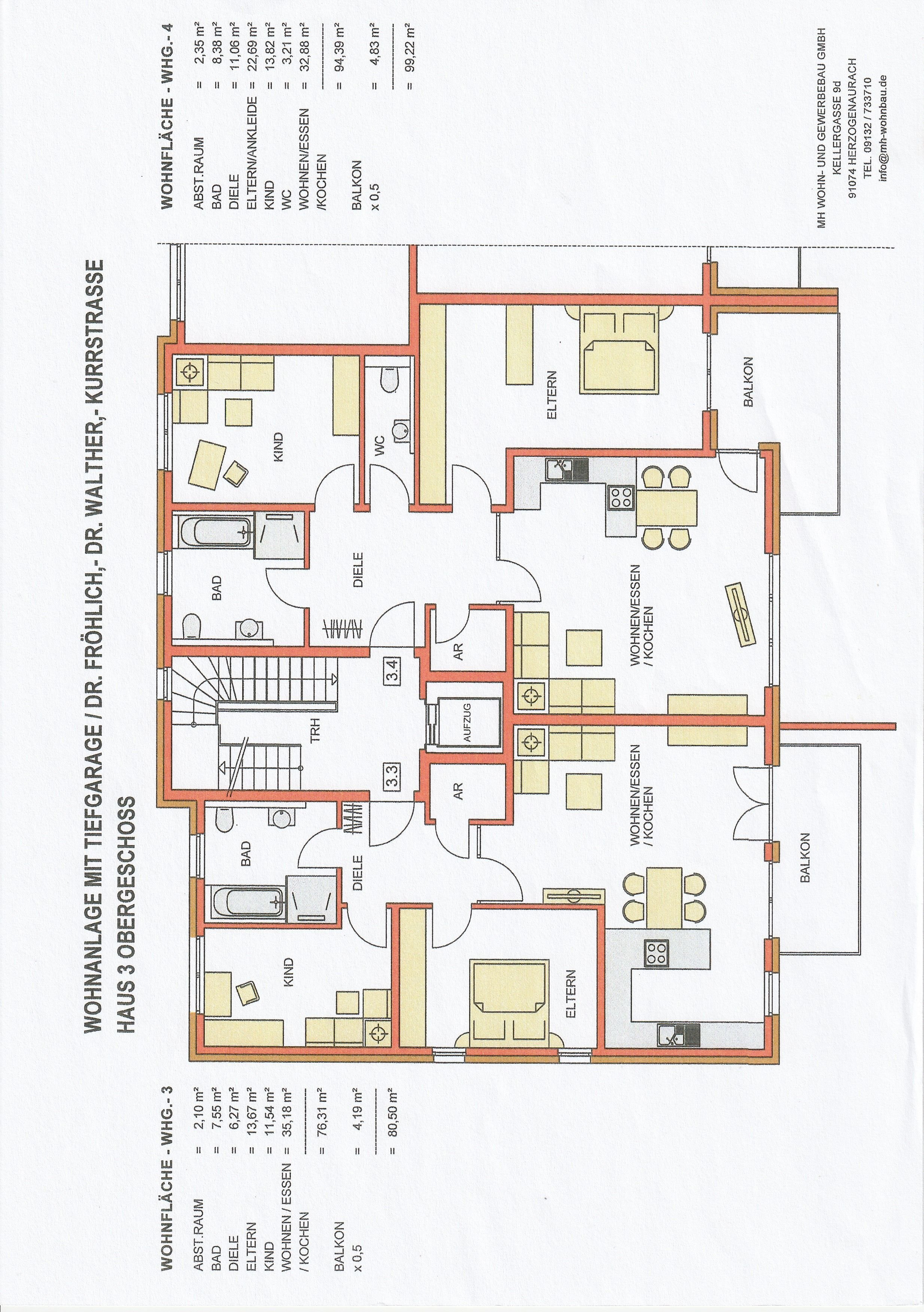 Wohnung zur Miete 1.260 € 3 Zimmer 99 m²<br/>Wohnfläche Herzogenaurach 6 Herzogenaurach 91074