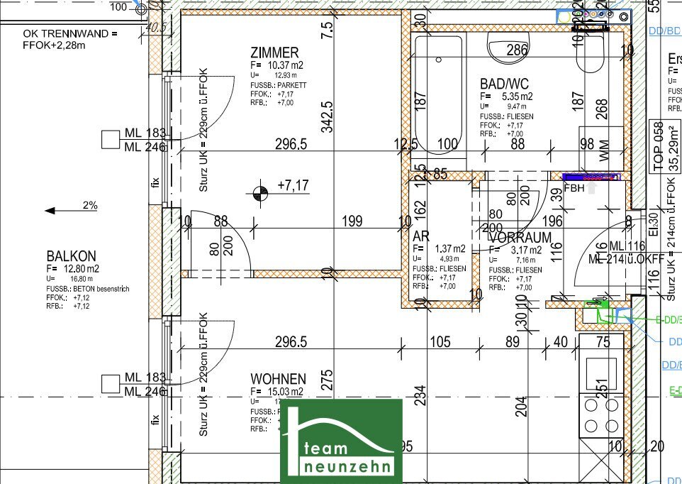 Wohnung zur Miete 441 € 2 Zimmer 35,3 m²<br/>Wohnfläche 2.<br/>Geschoss 01.02.2025<br/>Verfügbarkeit Brauquartier 15-17 Puntigam Graz 8055