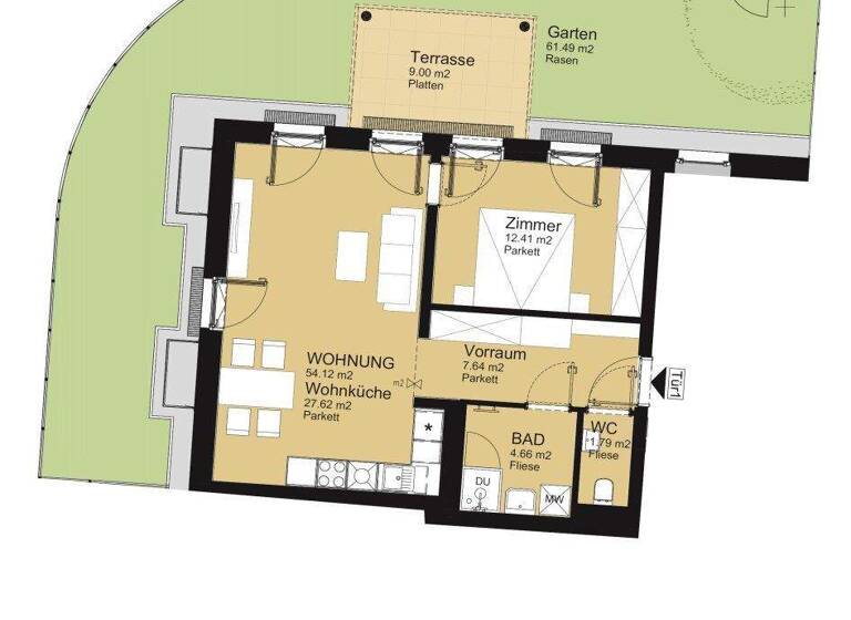 Wohnung zum Kauf - Erstbezug 399.000 € 5 Zimmer 54,1 m² EG Klederinger Straße 151 Wien 1100