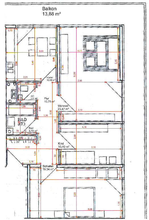 Wohnung zum Kauf 219.000 € 3 Zimmer 94 m²<br/>Wohnfläche 9.<br/>Geschoss Dinglingen - Ost Lahr 77933