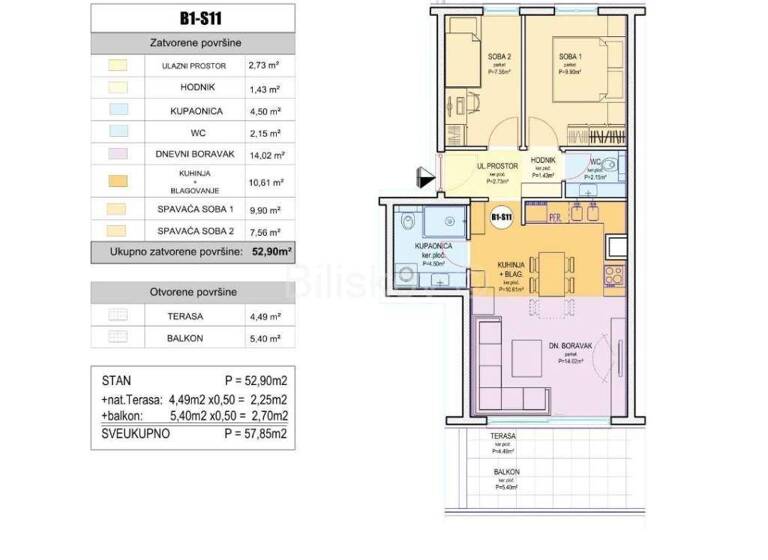 Wohnung zum Kauf 277.299 € 4 Zimmer 56 m² Grad - Meje