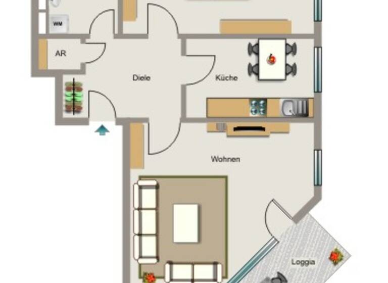 Wohnung zur Miete 576 € 2,5 Zimmer 64 m² 1. Geschoss frei ab 01.06.2026 Im Birkenkamp 37 Alt-Hamborn Duisburg 47166