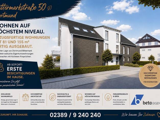 Penthouse zum Kauf - Erstbezug provisionsfrei 895.900 € 3,5 Zimmer 155 m² Bittermark Hombruch 44229