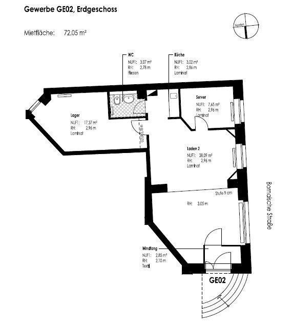 Ladenfläche zur Miete 650 € 59 m²<br/>Verkaufsfläche Bürgerstraße 2 Dölitz-Dösen Leipzig 04279