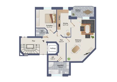 Wohnung zur Miete 690 € 2 Zimmer 86,4 m² frei ab 01.02.2025 Emsbüren Emsbüren 48488