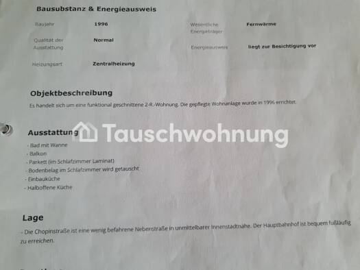Wohnung zur Miete Tauschwohnung 500 € 2 Zimmer 61 m² 3. Geschoss Zentrum-Ost Mitte 04103