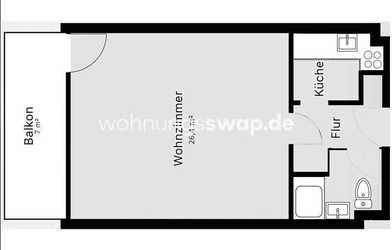 Studio zur Miete 500 € 1 Zimmer 40 m²<br/>Wohnfläche 4.<br/>Geschoss Winterhude 22299