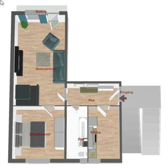 Wohnung zur Miete 219 € 2 Zimmer 50,9 m²<br/>Wohnfläche 2.<br/>Geschoss Amselweg 5 Gatersleben Gatersleben 06466