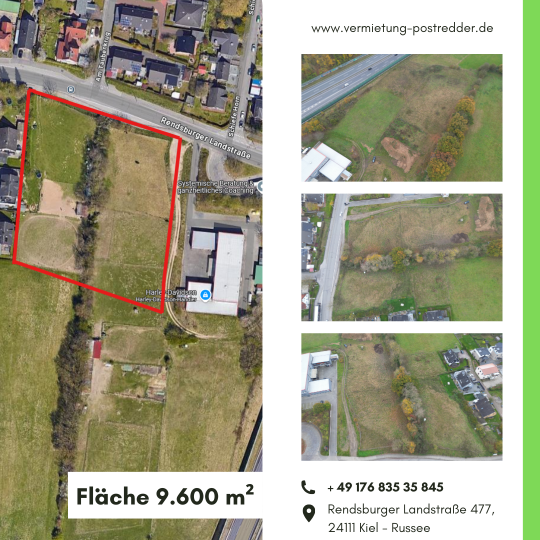 Gewerbegrundstück zum Kauf als Kapitalanlage geeignet 9.600 m²<br/>Grundstück Rendsburger Landstraße 477 Russee Kiel 24111