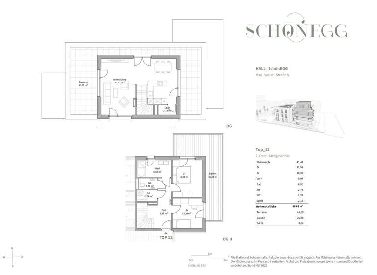 Wohnung zum Kauf - Erstbezug 954.500 € 4 Zimmer 88,7 m² 3. Geschoss Hall in Tirol 6060