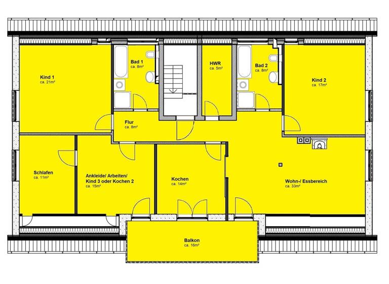 Wohnung zur Miete 1.600 € 5 Zimmer 144 m² Geschoss 2/3 frei ab sofort Wismar-West Wismar 23966
