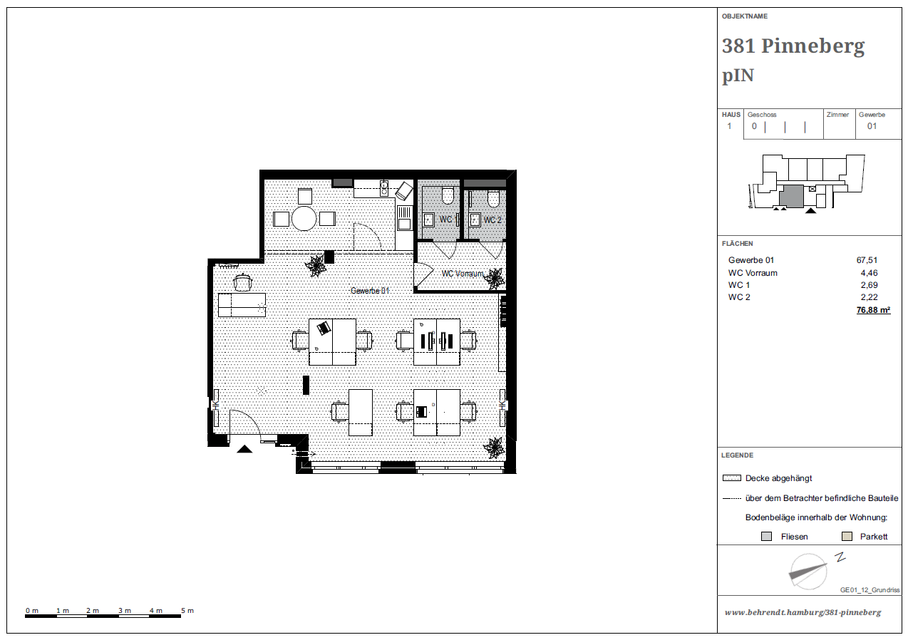 Bürofläche zur Miete provisionsfrei als Kapitalanlage geeignet 925 € 1 Zimmer Bahnhofstraße 37 Wahlbezirk 002 Pinneberg 25421